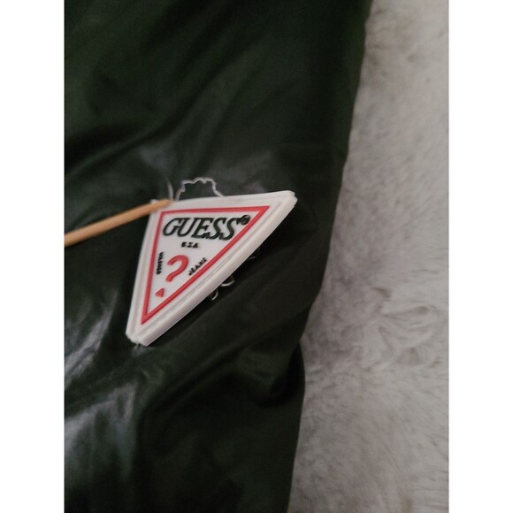 Guess Jacket Womens Medium Black Puffer Quilted Stand Collar Full Zip Pockets - Picture 11 of 11